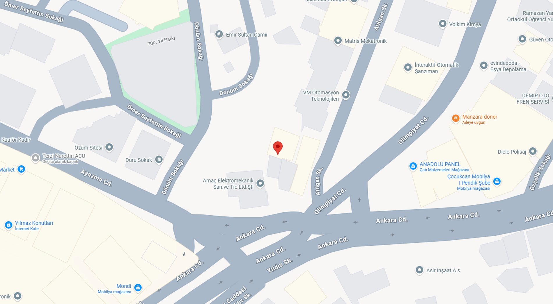 Ankara Caddesi - Birlik Elektromarket konumu